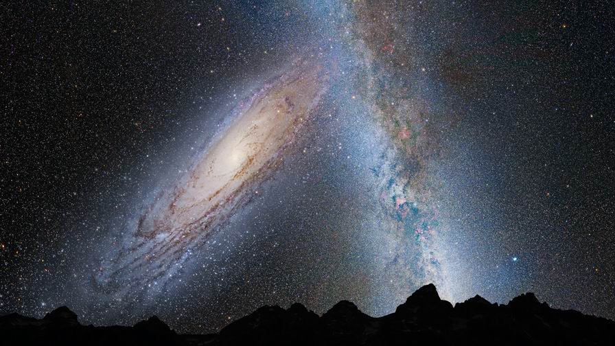 Zrážka Mliečnej cesty a galaxie v Andromede