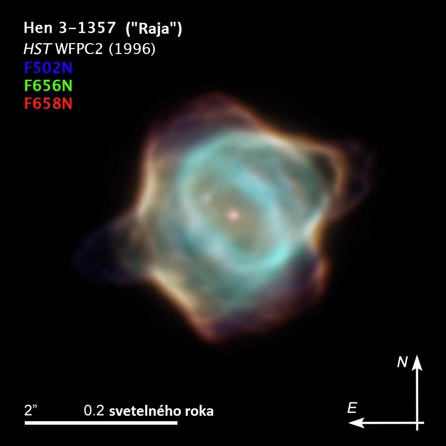 Hubblov kozmický ďalekohľad zachytil nebývalé zoslabenie planetárnej hmloviny "Raja"