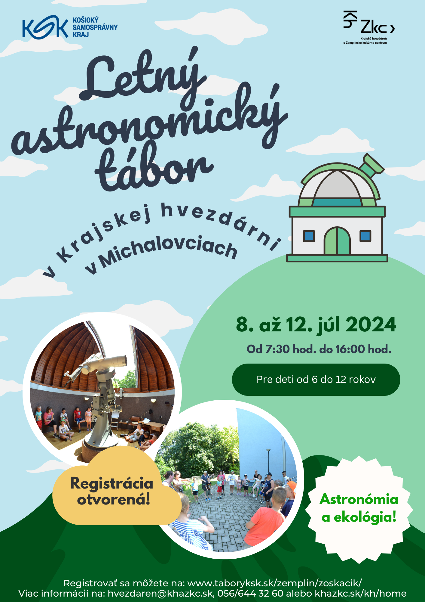 Letný astronomický tábor v Krajskej hvezdárni v Michalovciach