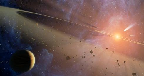 Objav pásov asteroidov okolo hviezdy Epsilon Eridani