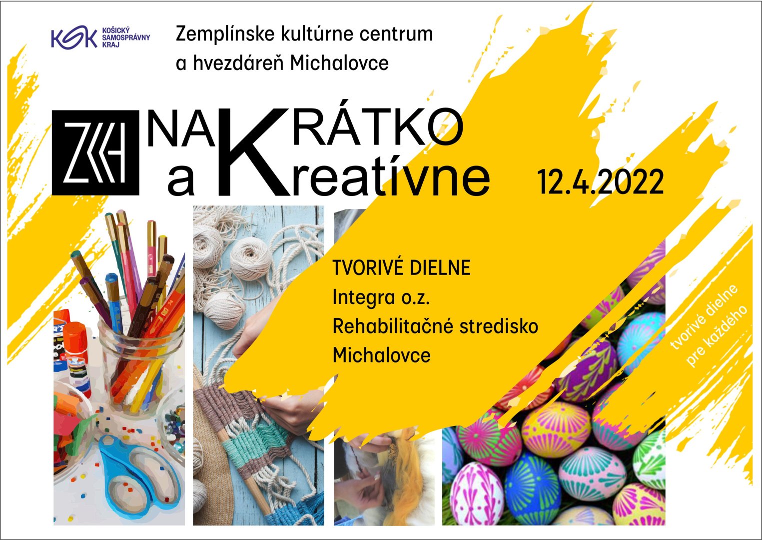 NAKRÁTKO a KREATÍVNE - tvorivé dielne s Integrou