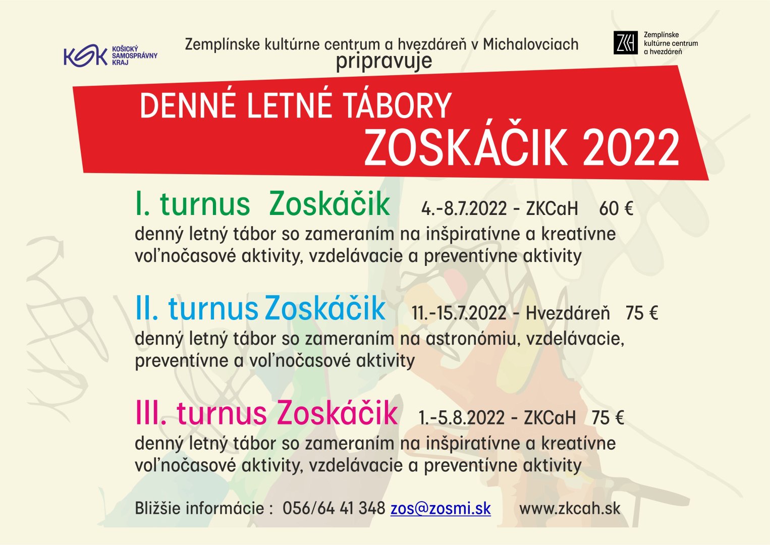ZOSKÁČIK 2022- Denný letný tábor