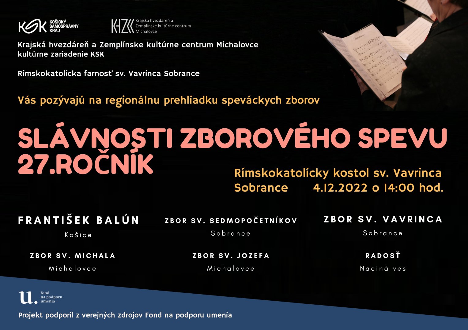SLÁVNOSTI ZBOROVÉHO SPEVU 2022
