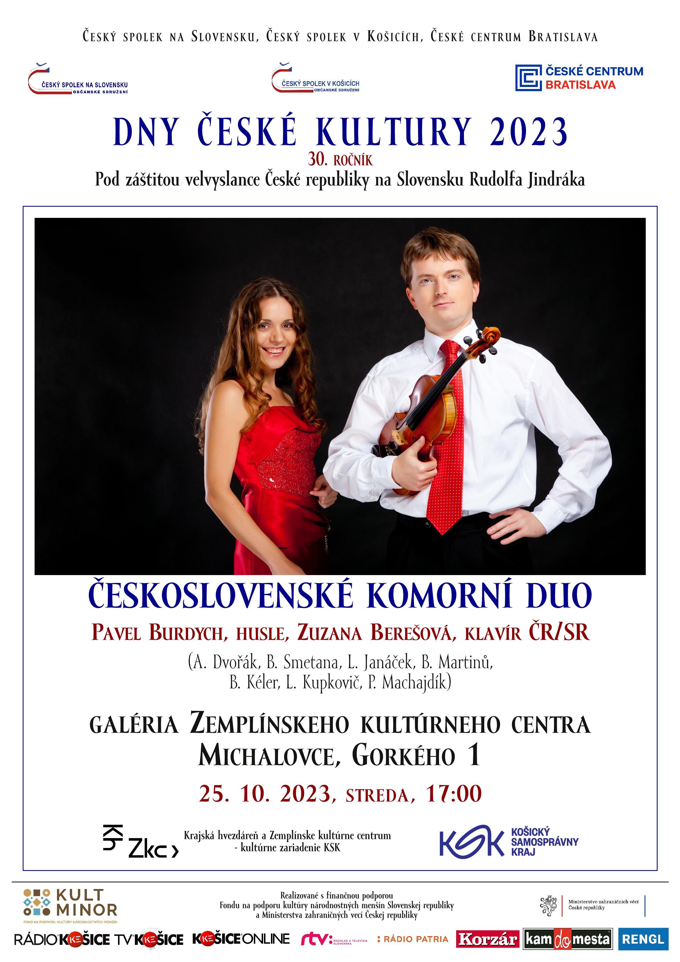 DNI ČESKEJ KULTÚRY 2023 - ČESKOSLOVENSKÉ KOMORNÍ DUO