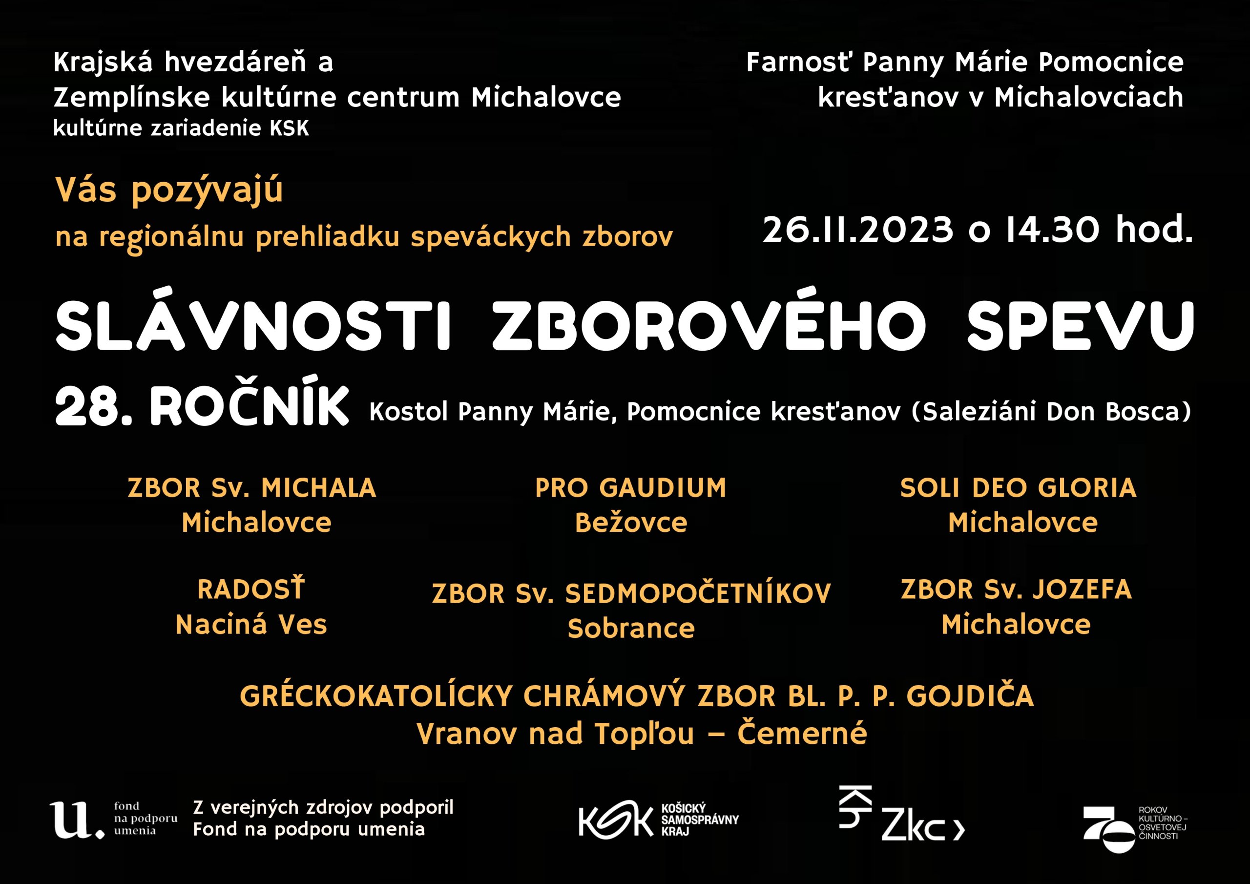 Slávnosti  zborového  spevu - 28. ročník
