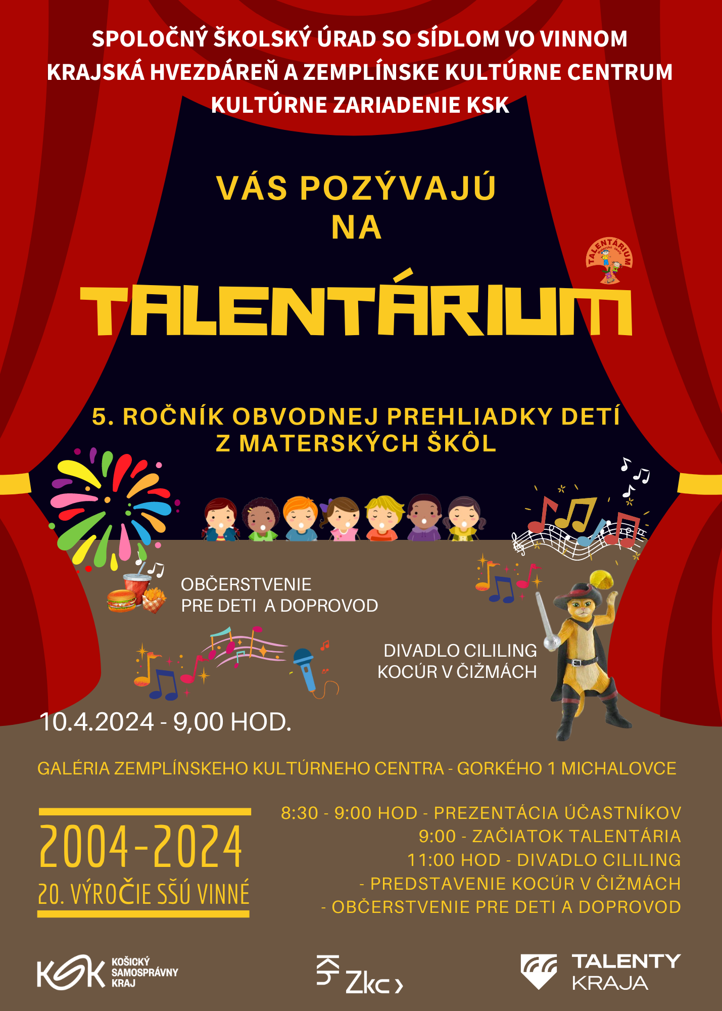 TALENTÁRIUM - 5. ročník obvodnej prehliadky detí  z materských škôl