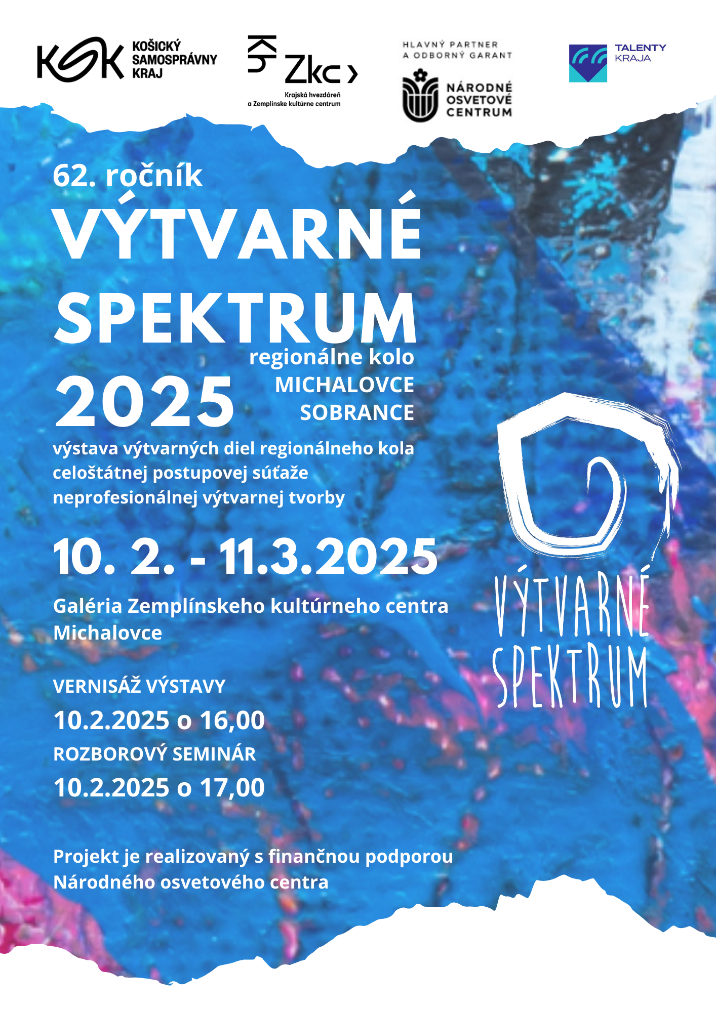 VÝTVARNÉ SPEKTRUM 2025 - regionálne kolo  Michalovce Sobrance