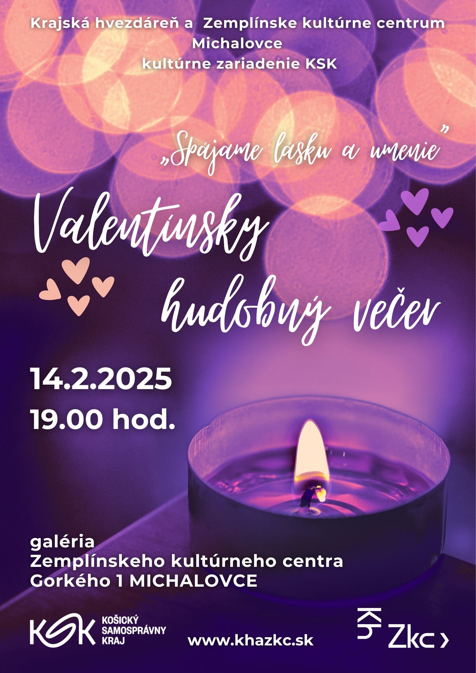 Valentínsky hudobný večer - ZRUŠENÉ - „Spájame lásku a umenie“ 2025