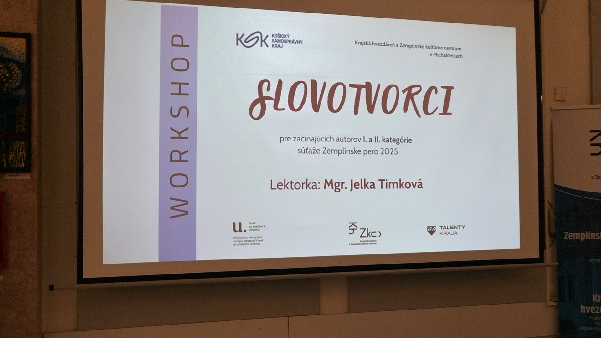Zemplínske pero 2025 - Workshop - SLOVOTVORCI