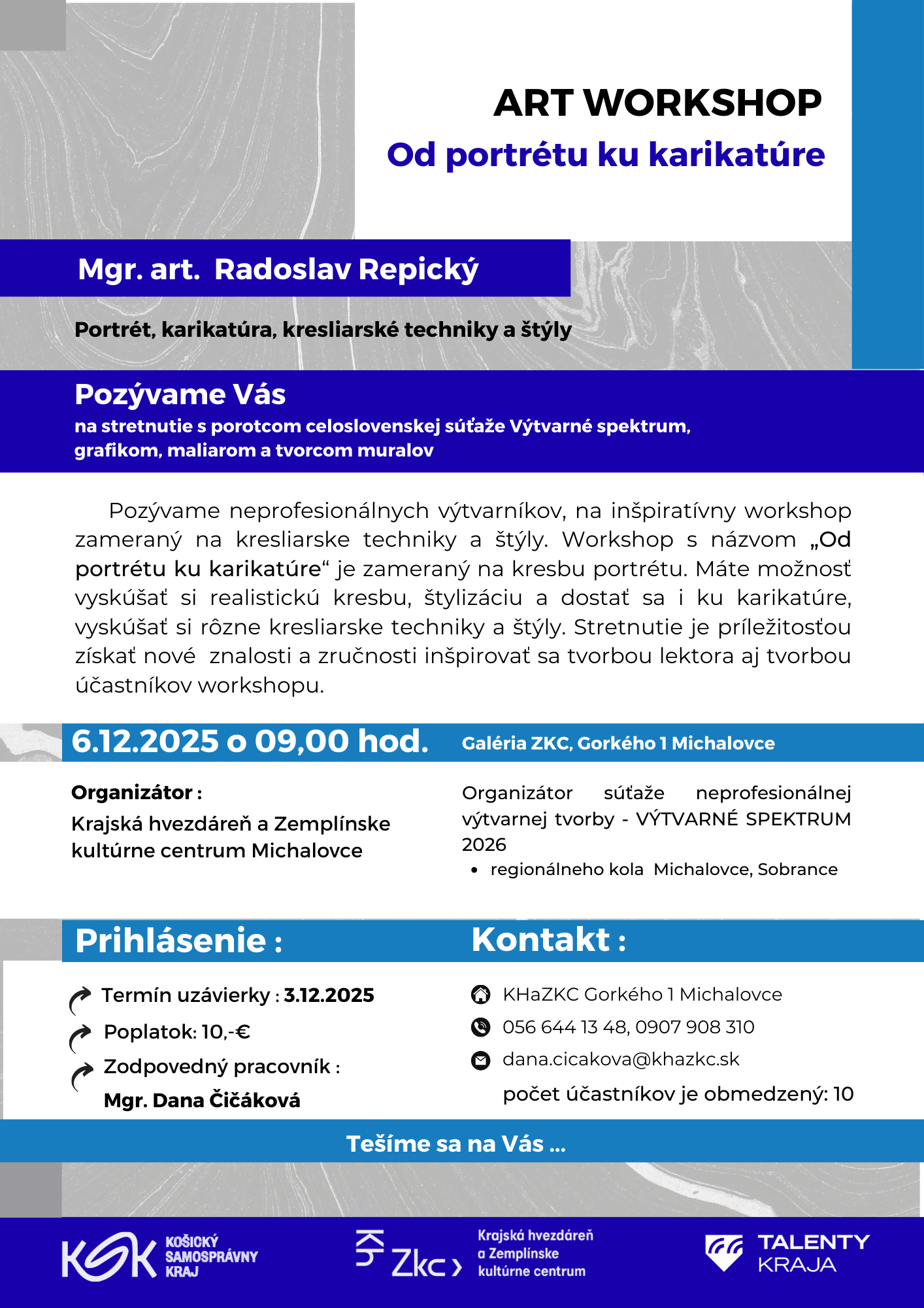 Art Workshop                                          - Od portrétu ku karikatúre