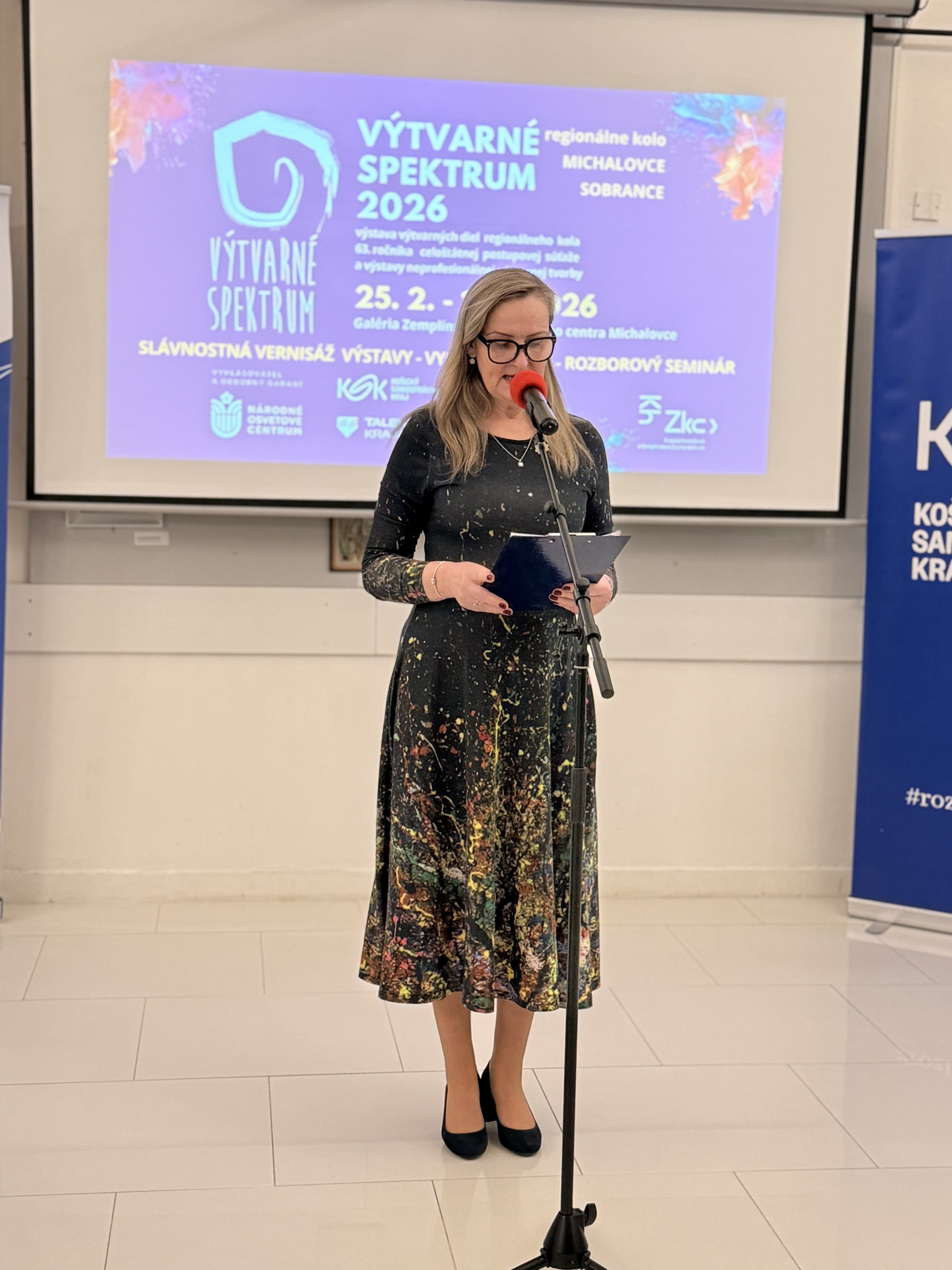 VÝTVARNÉ SPEKTRUM 2026 regionálne kolo Michalovce, Sobrance - vernisáž, vyhodnotenie, rozborový seminár