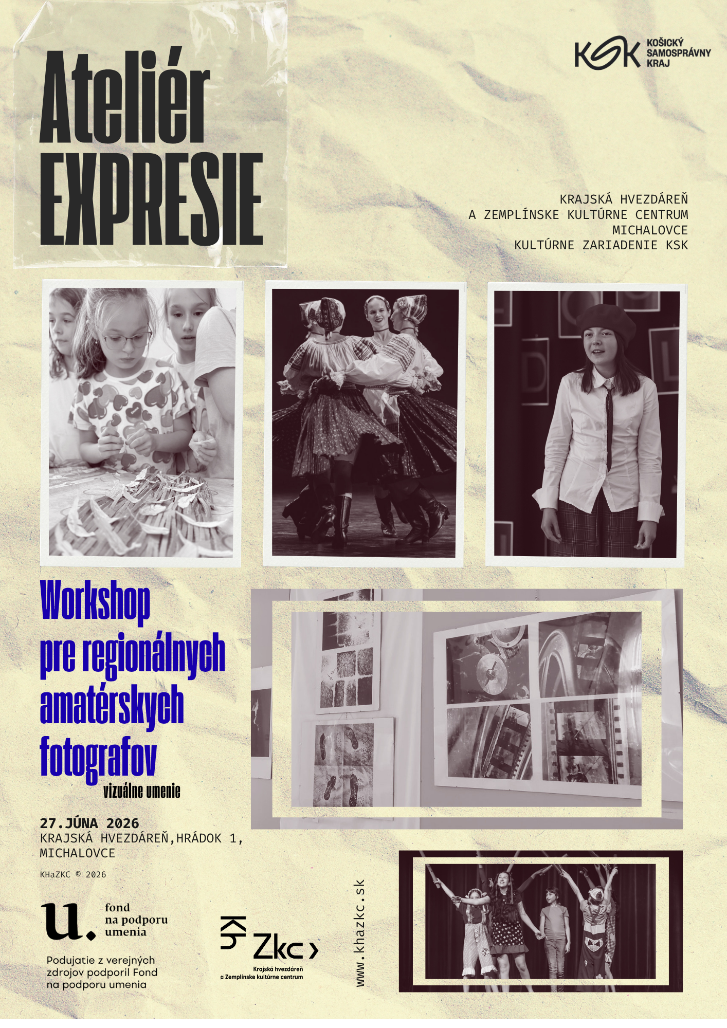 Workshop pre  regionálnych amatérskych fotografov - Ateliér expresie 2026 - vizuálne umenie