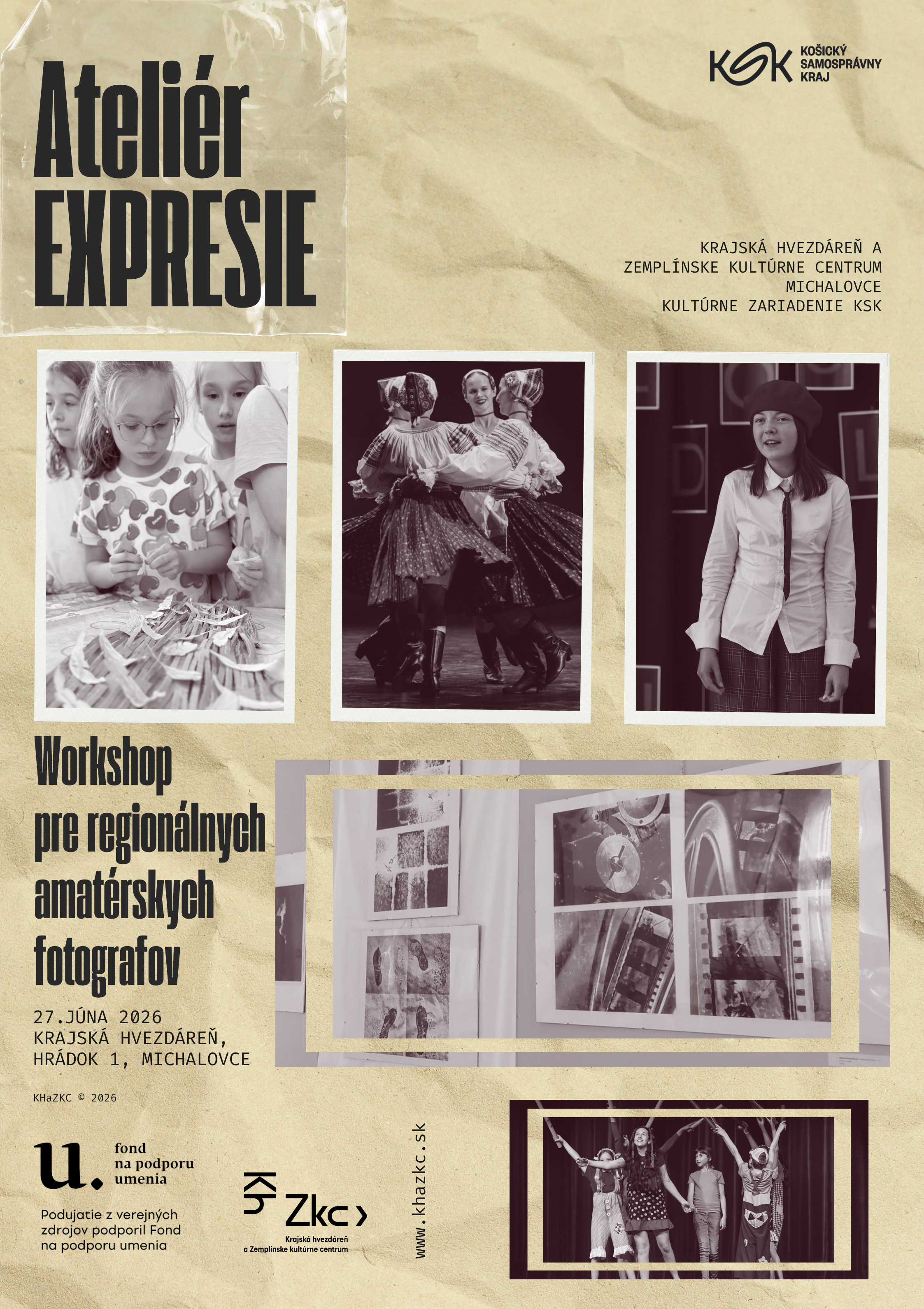 Prihlásenie - Workshop pre  regionálnych amatérskych fotografov - Ateliér expresie 2026 - vizuálne umenie