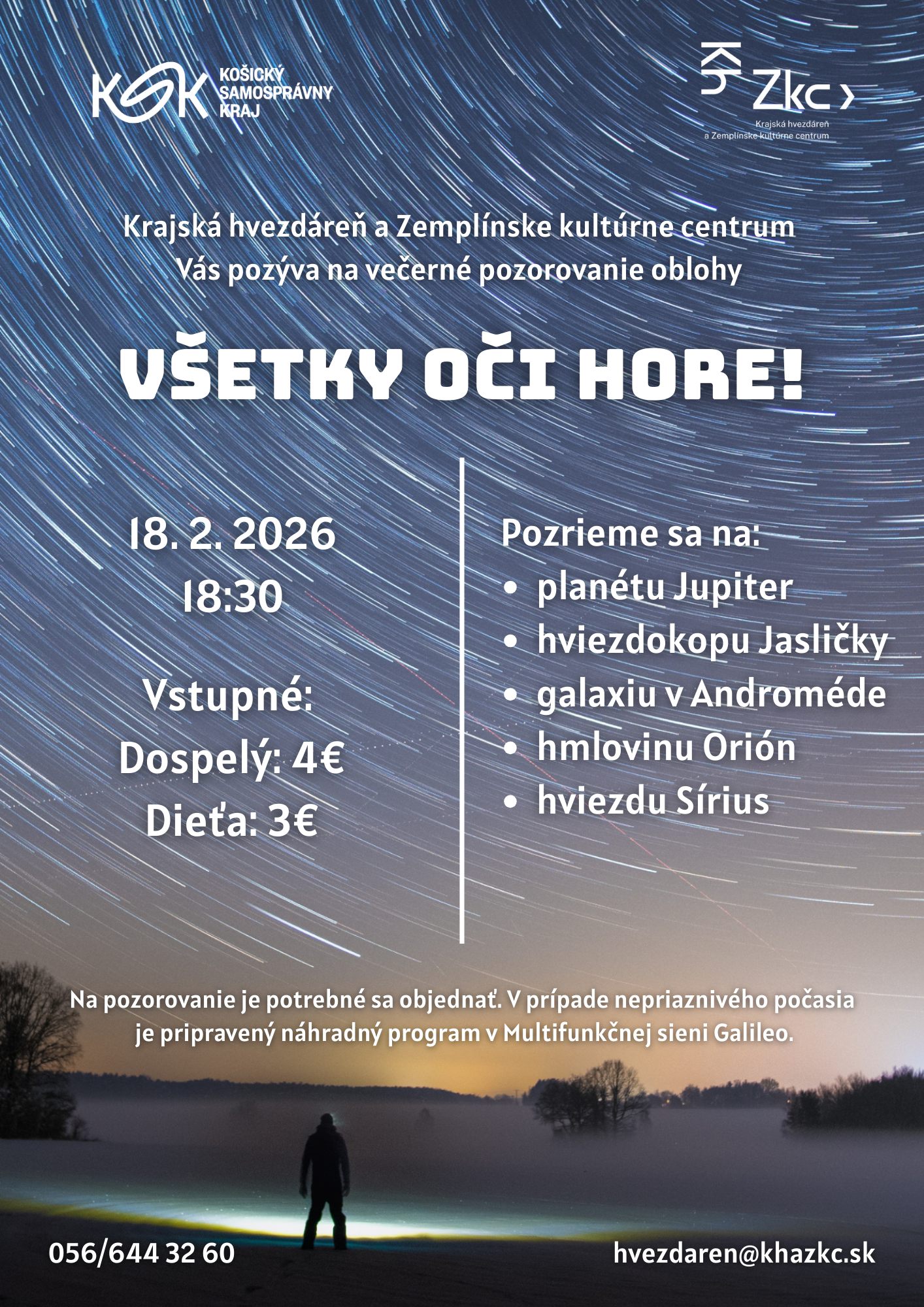 Večerné pozorovanie oblohy - Všetky oči hore!