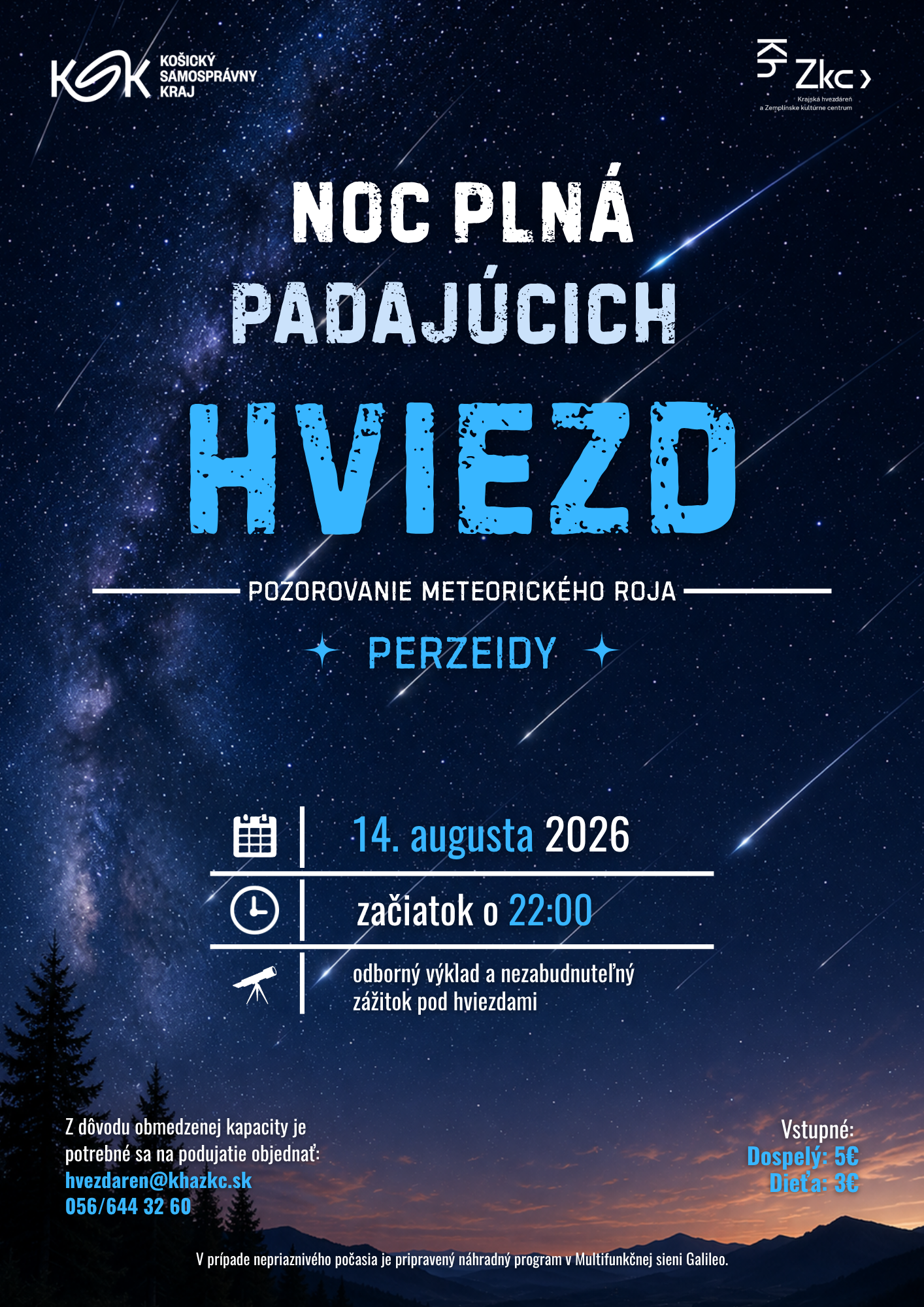 Noc plná "padajúcich hviezd" - pozorovanie Perzeíd