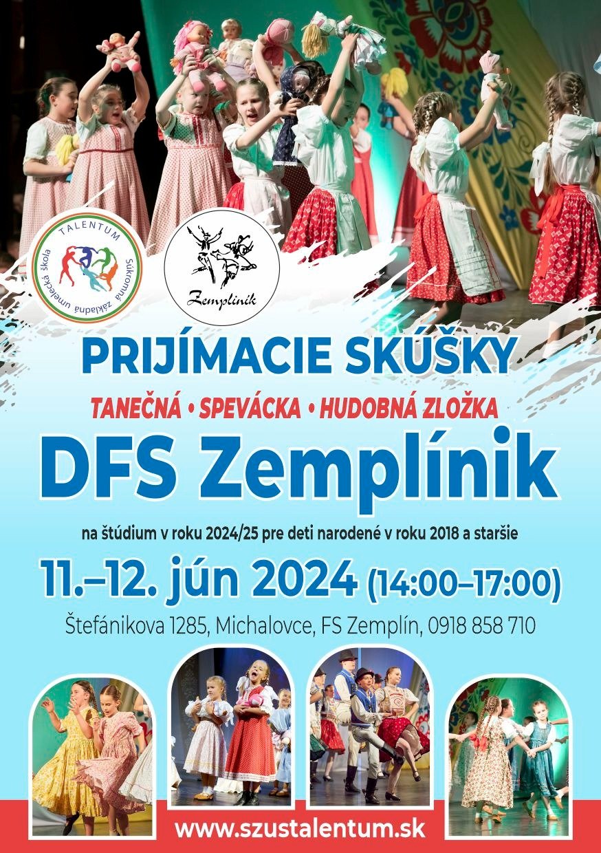Talentové skúšky do tanečnej zložky DFS Zemplínik - Objavte svoj tanečný potenciál!